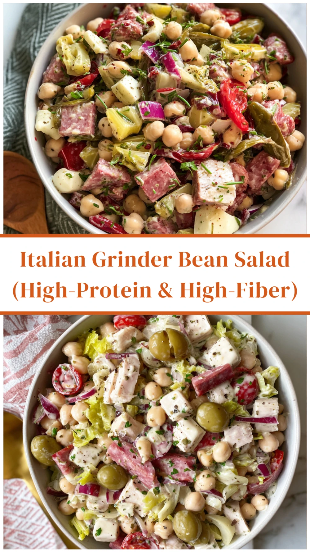 Italian Grinder Bean Salad (High-Protein & High-Fiber)