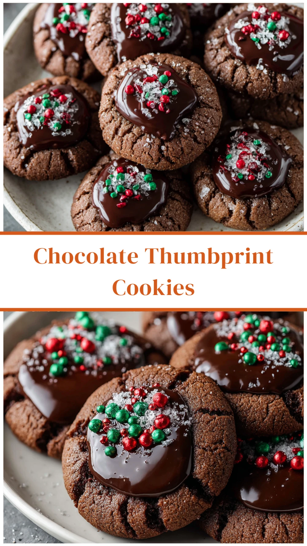 Chocolate Thumbprint Cookies