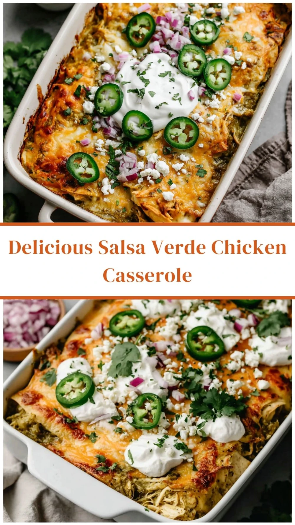 Delicious Salsa Verde Chicken Casserole