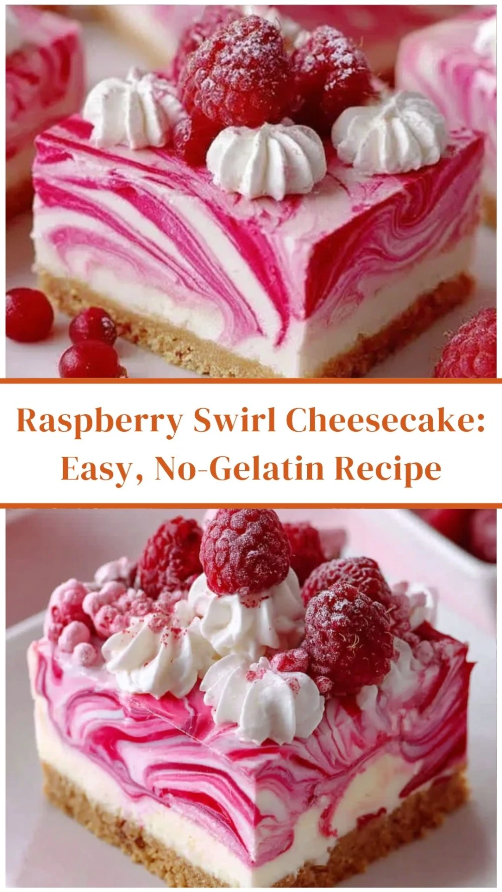 Raspberry Swirl Cheesecake: Easy, No-Gelatin Recipe