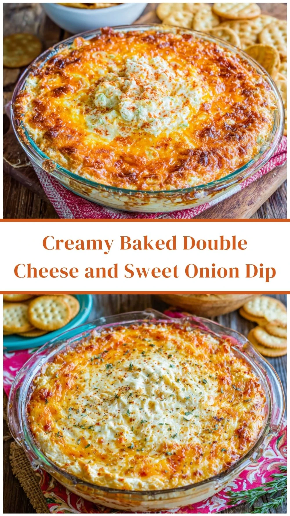 Creamy Baked Double Cheese and Sweet Onion Dip