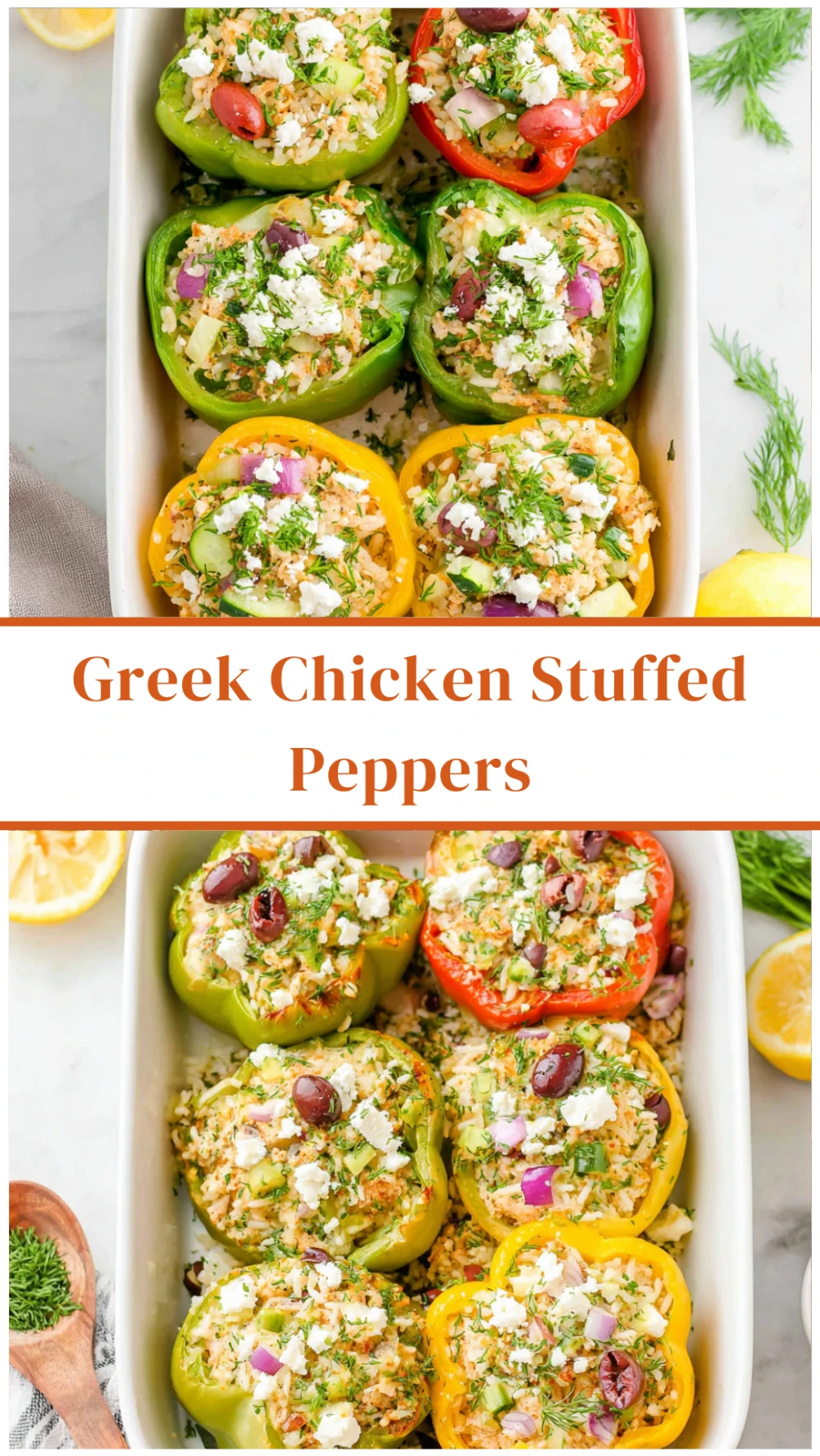 Greek Chicken Stuffed Peppers
