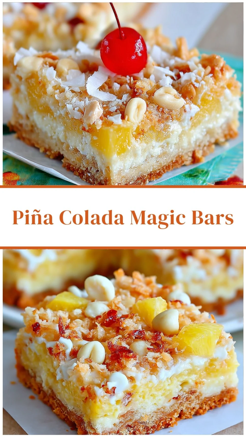 Piña Colada Magic Bars