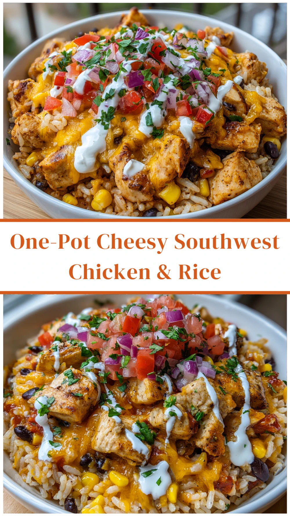 One-Pot Cheesy Southwest Chicken & Rice