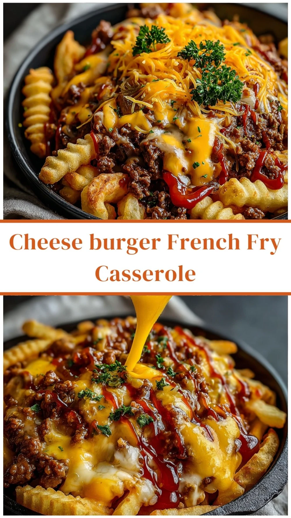 Cheese burger French Fry Casserole