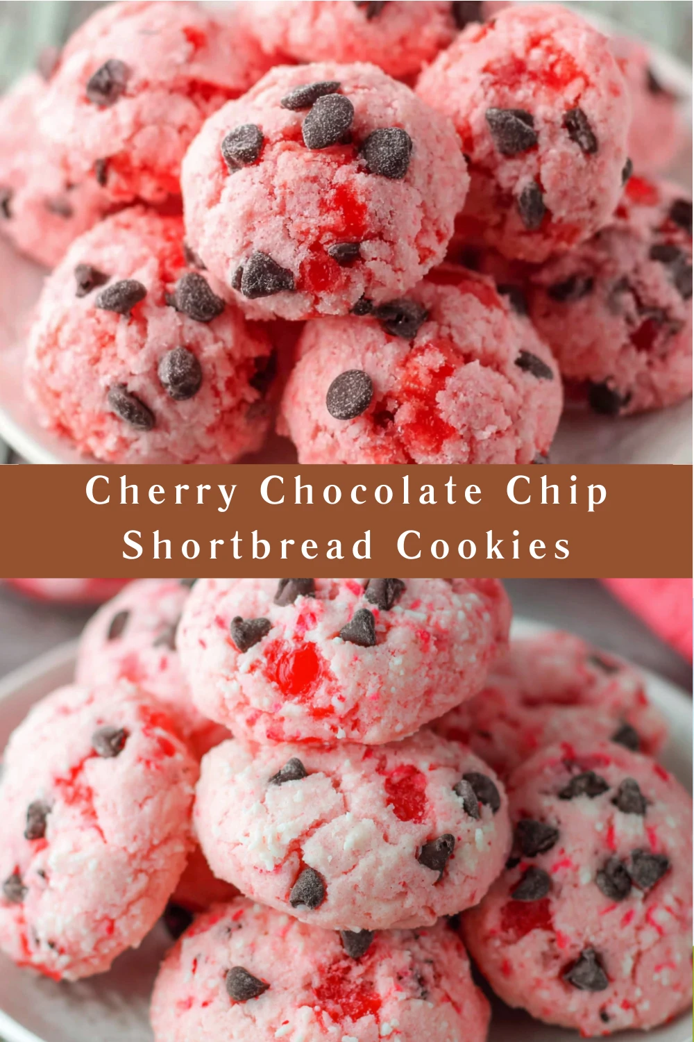 Cherry Chocolate Chip Shortbread Cookies