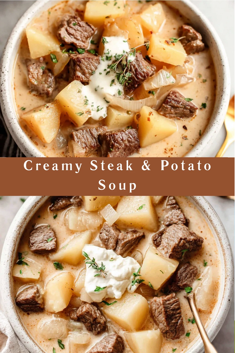 Creamy Steak & Potato Soup