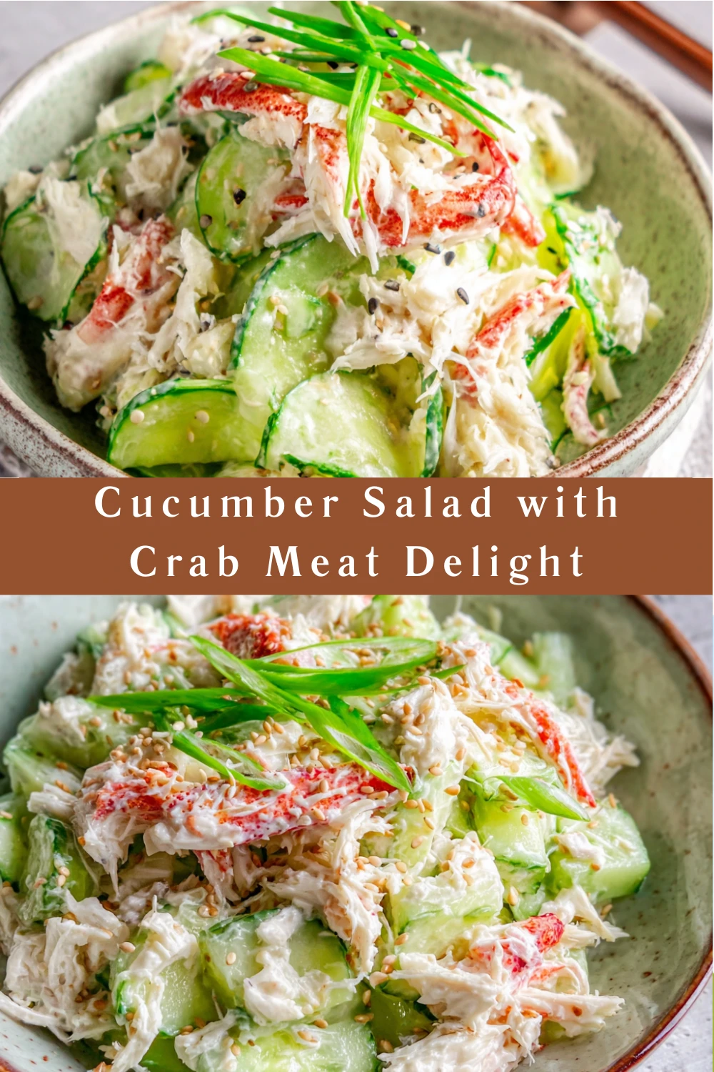 Cucumber Salad with Crab Meat Delight