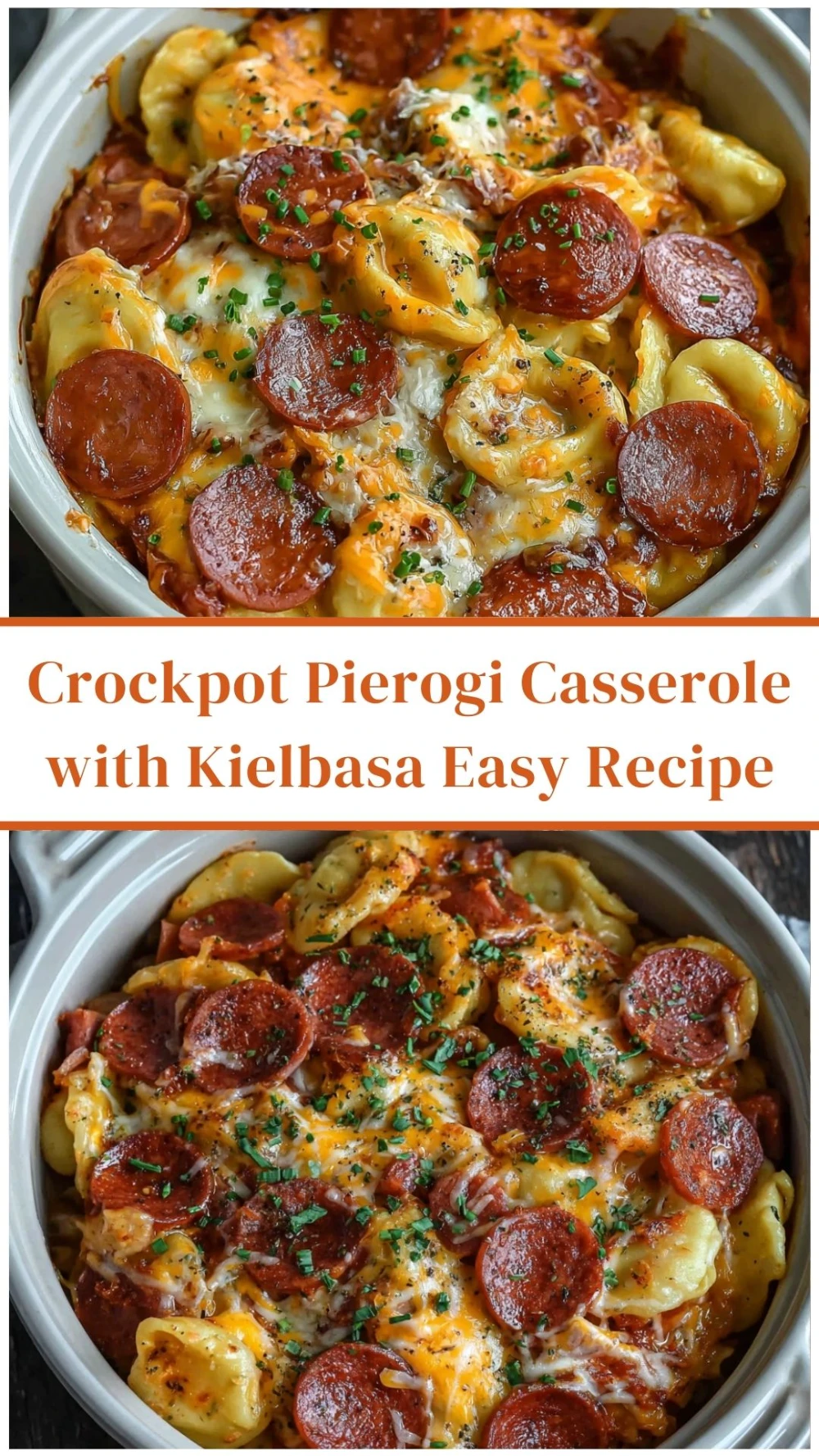 Crockpot Pierogi Casserole with Kielbasa Easy Recipe