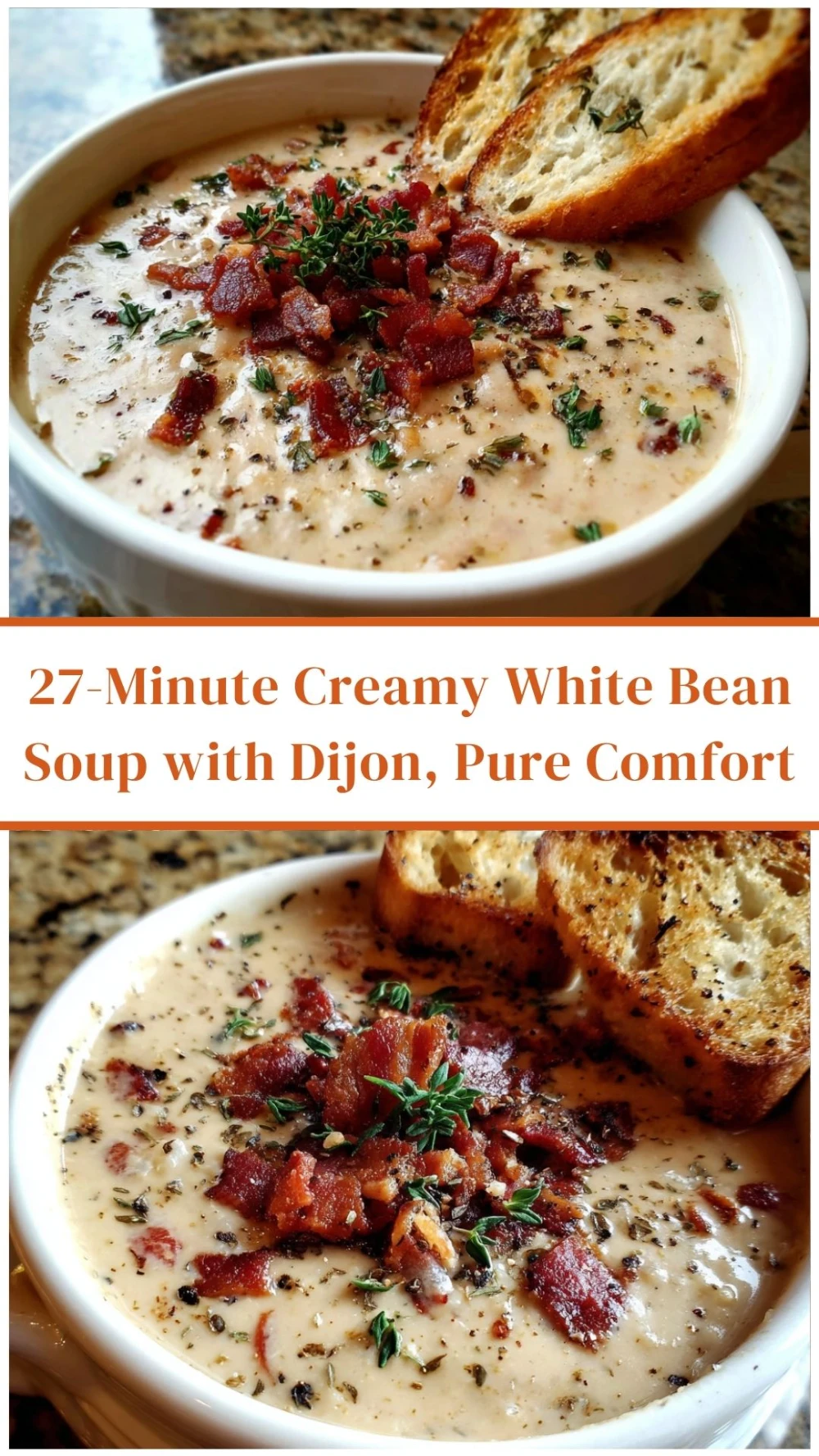 27-Minute Creamy White Bean Soup with Dijon, Pure Comfort