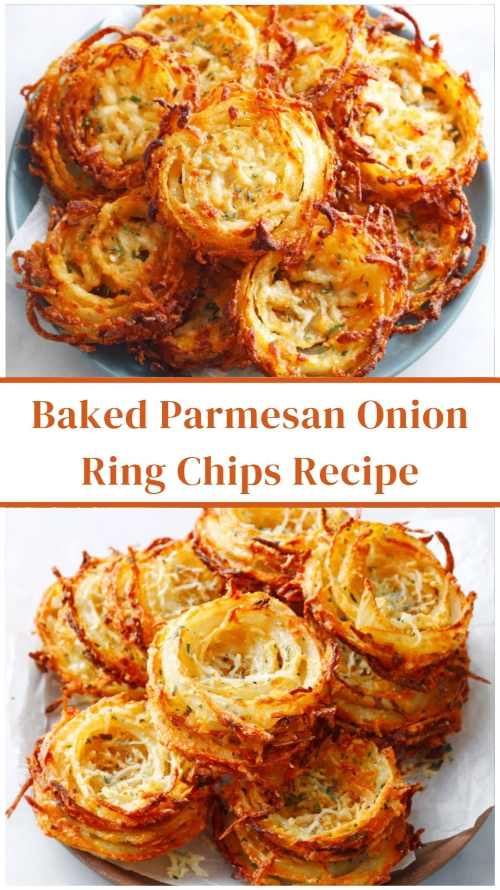 Baked Parmesan Onion Ring Chips