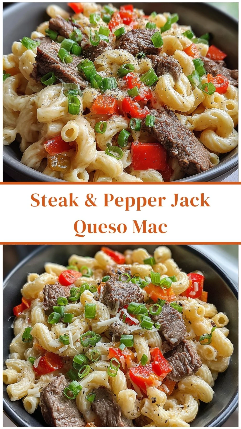 Steak & Pepper Jack Queso Mac