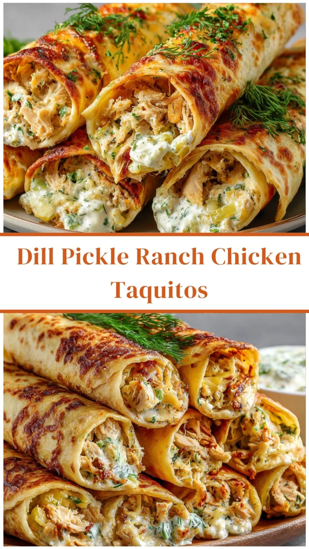 Dill Pickle Ranch Chicken Taquitos