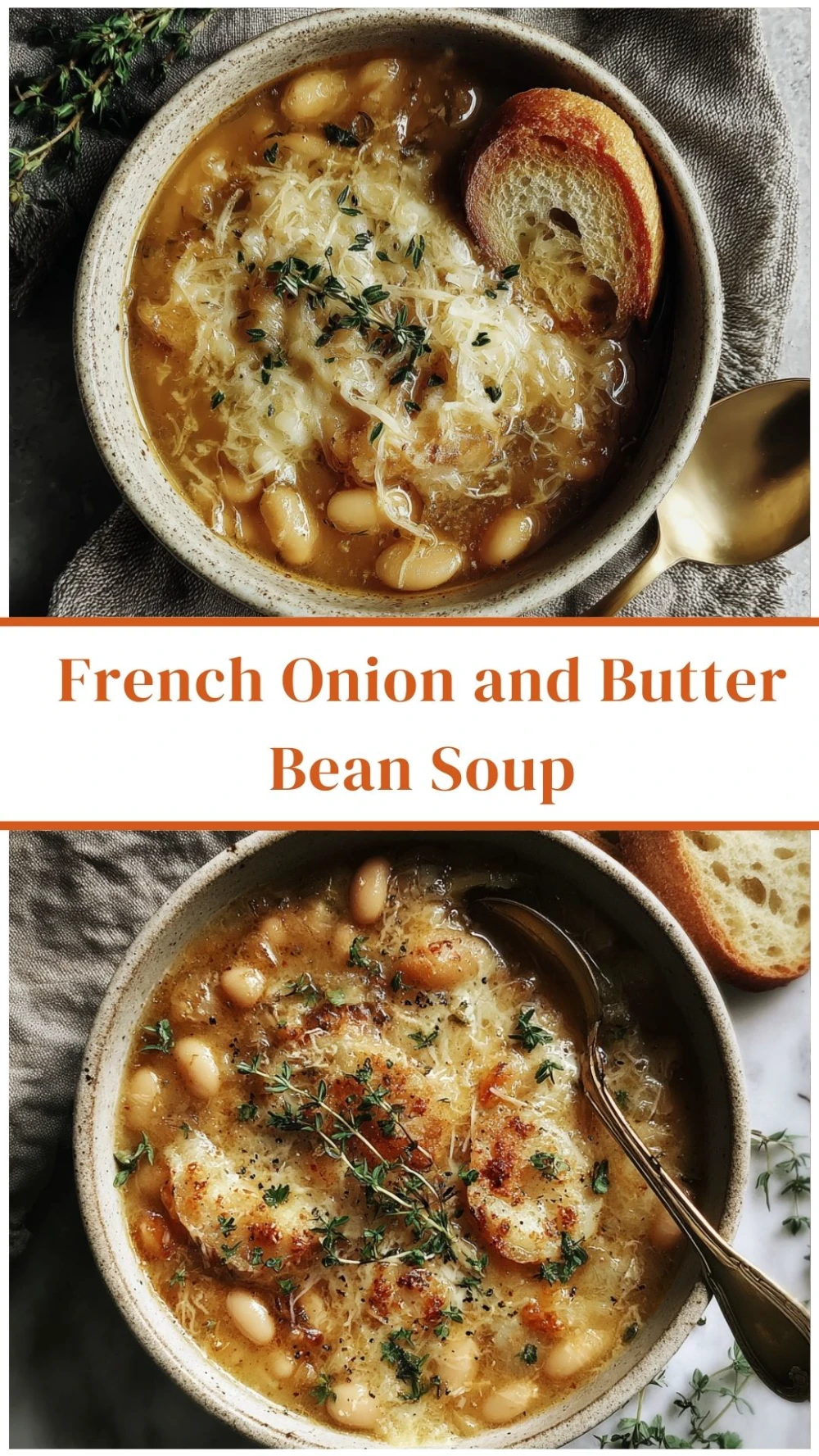 French Onion and Butter Bean Soup