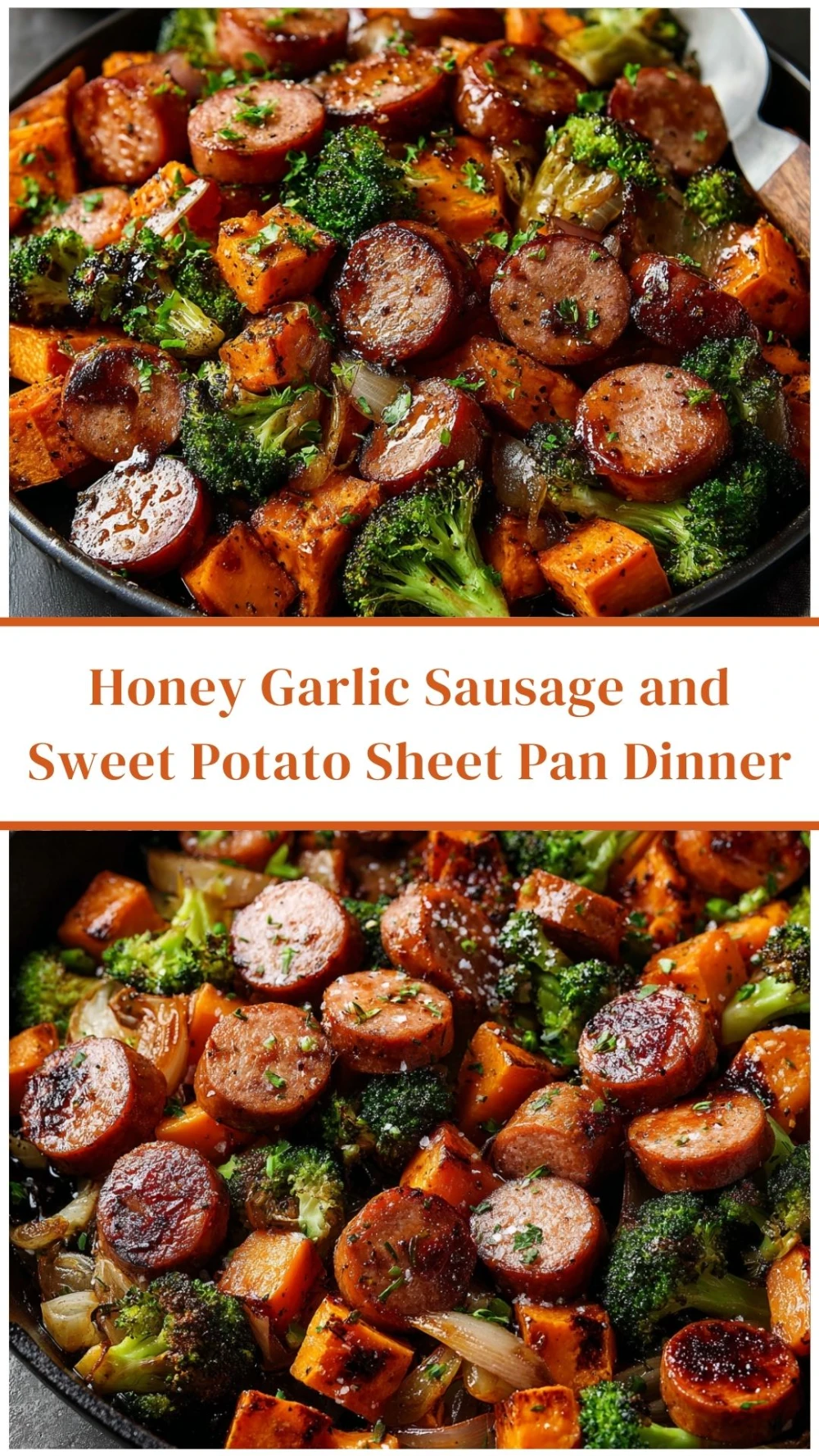 Honey Garlic Sausage and Sweet Potato Sheet Pan Dinner