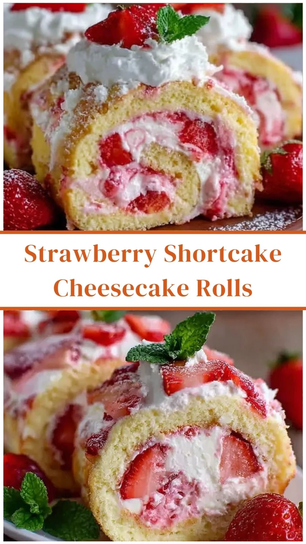 Strawberry Shortcake Cheesecake Rolls
