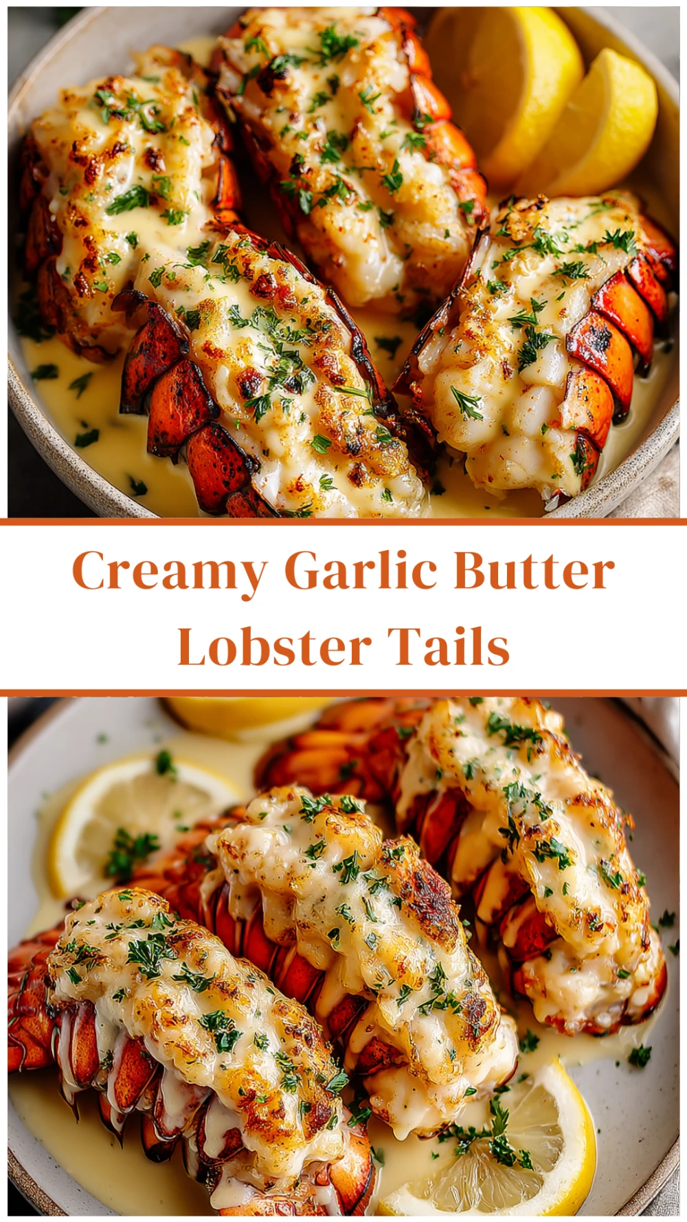 Creamy Garlic Butter Lobster Tails