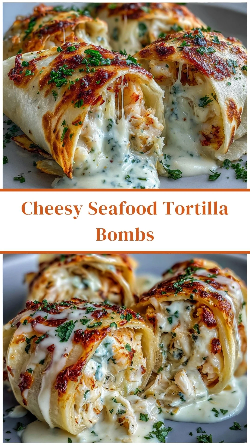 Cheesy Seafood Tortilla Bombs