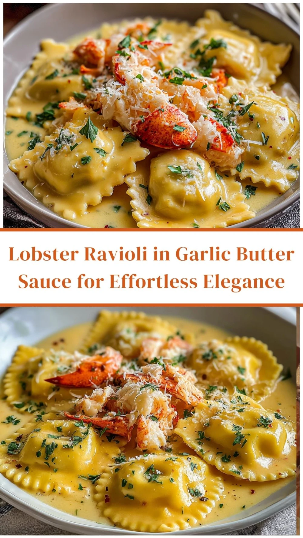 Lobster Ravioli in Garlic Butter Sauce for Effortless Elegance