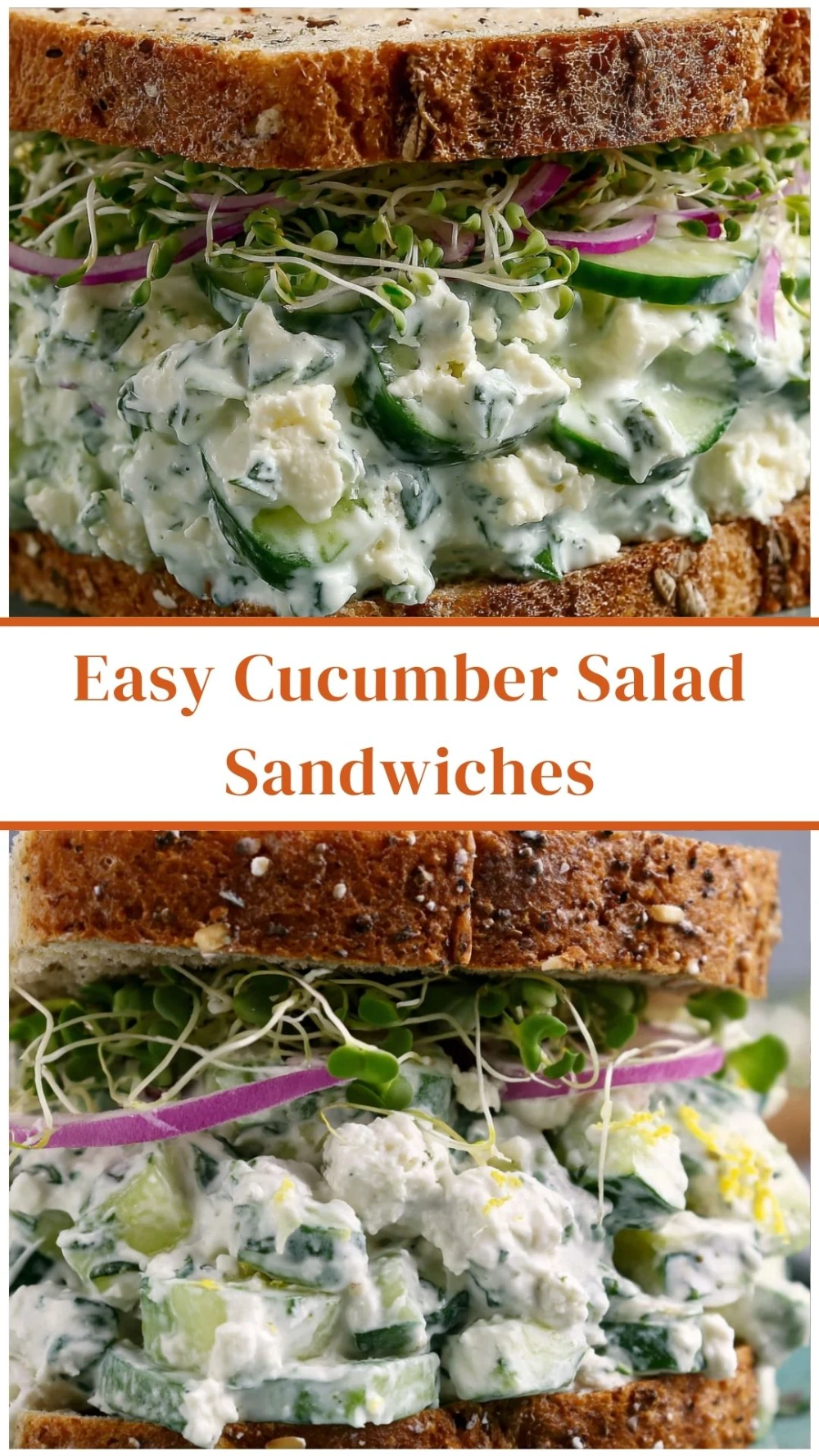 Easy Cucumber Salad Sandwiches