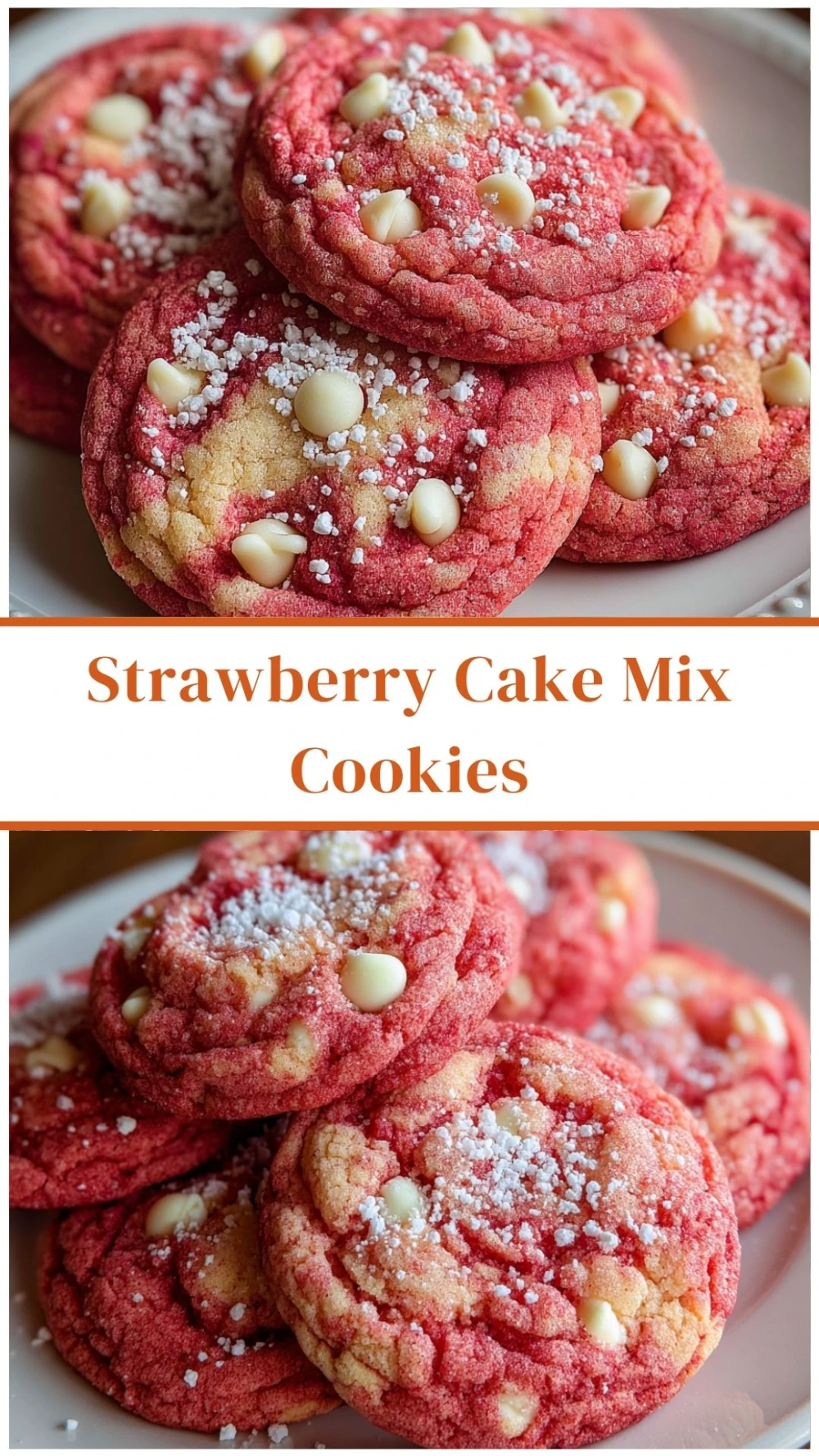 Strawberry Cake Mix Cookies
