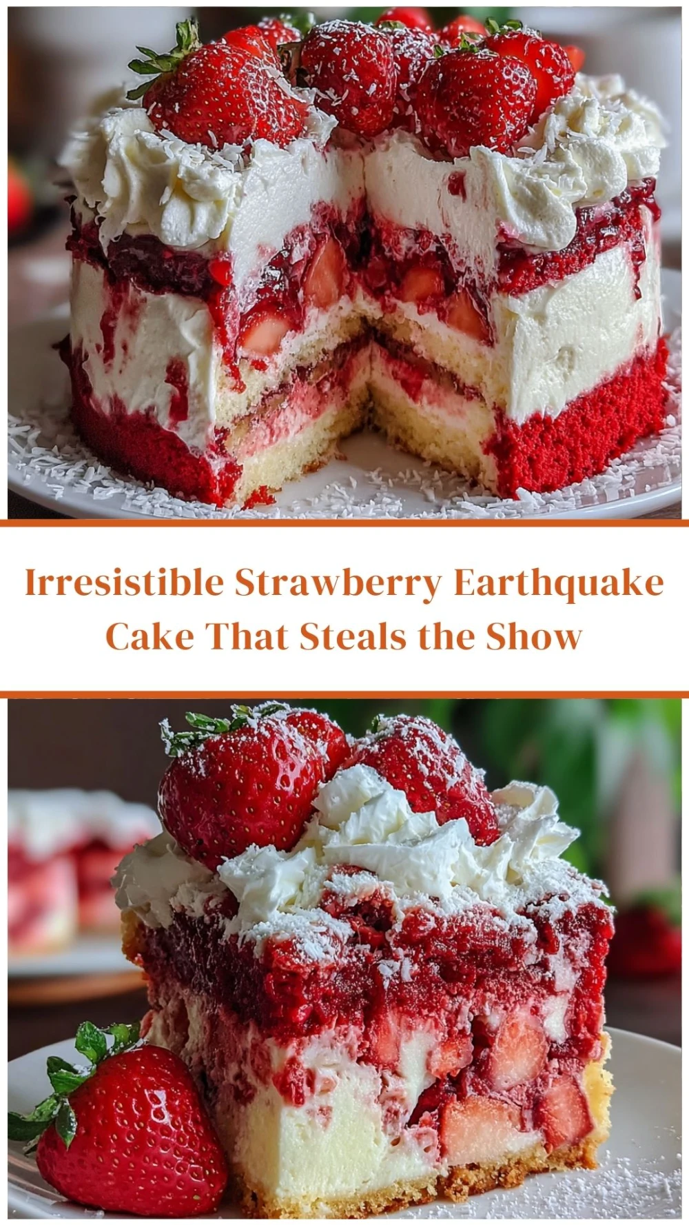 Irresistible Strawberry Earthquake Cake That Steals the Show