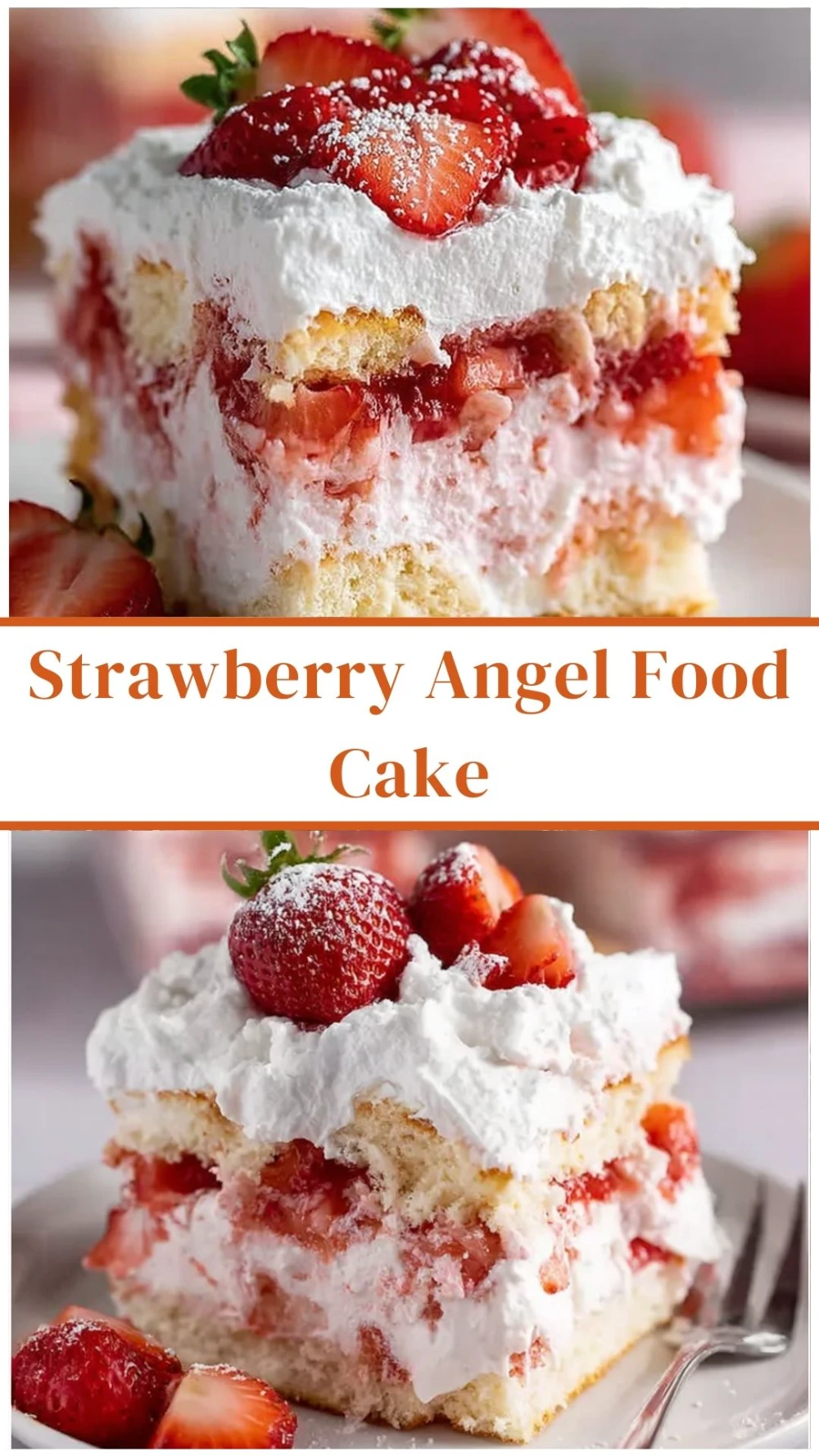 Strawberry Angel Food Cake