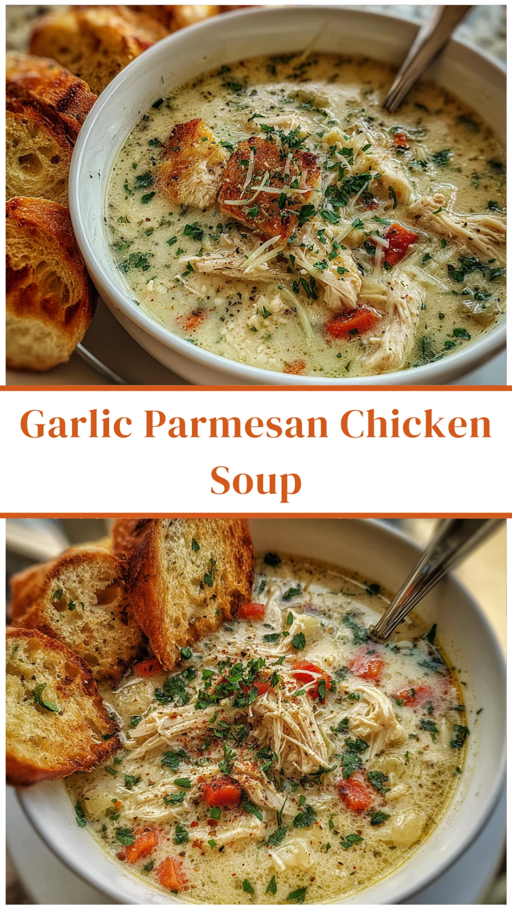 Garlic Parmesan Chicken Soup