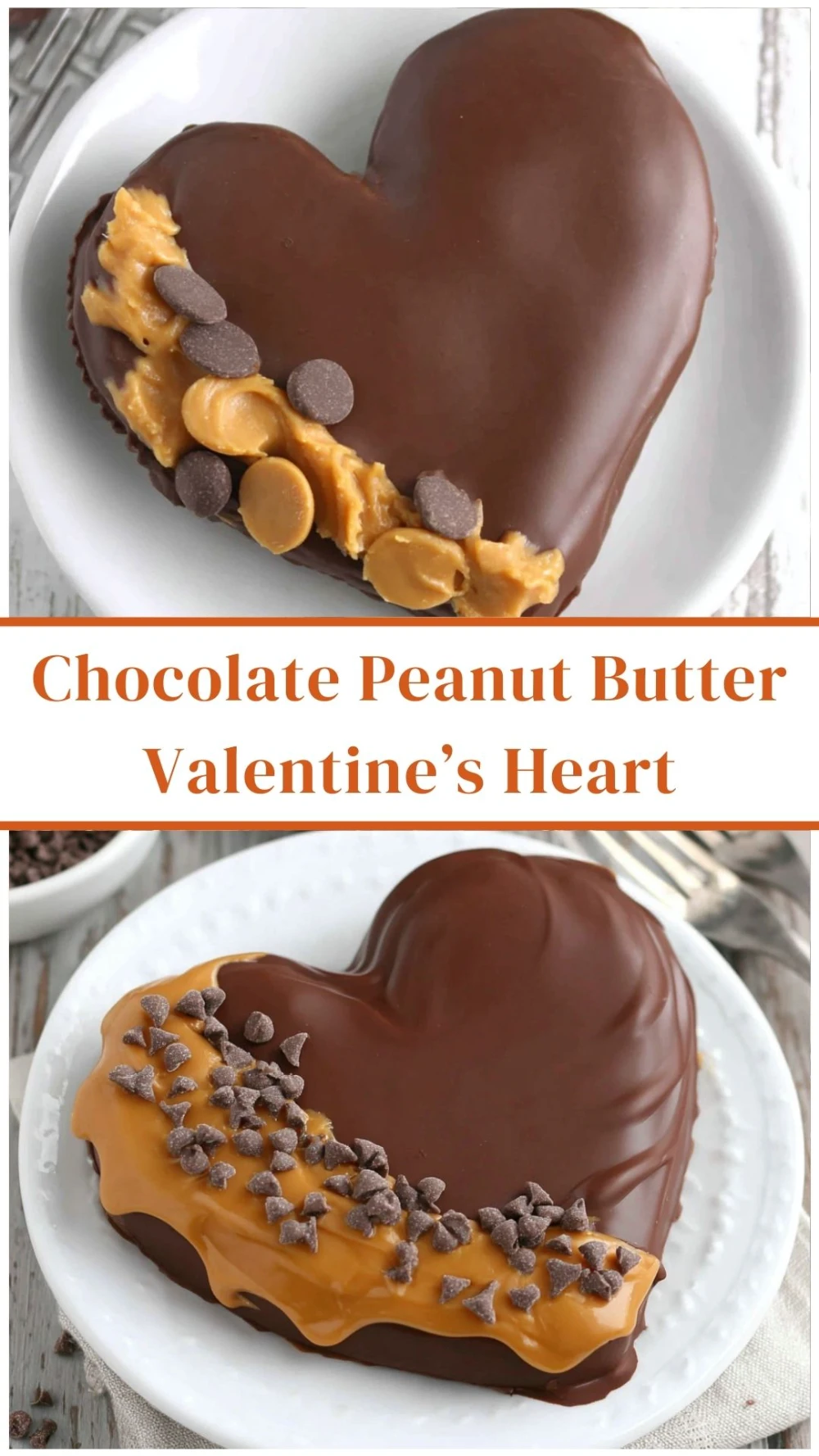 Chocolate Peanut Butter Valentine’s Heart