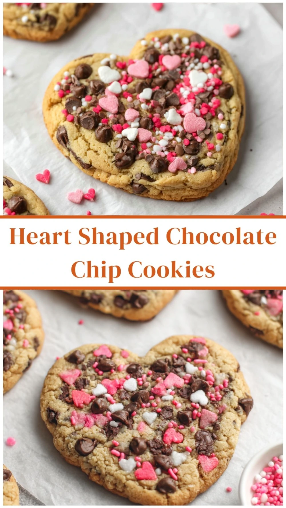 Heart Shaped Chocolate Chip Cookies