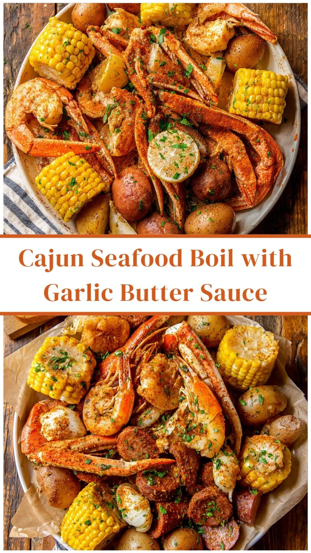 Cajun Seafood Boil with Garlic Butter Sauce