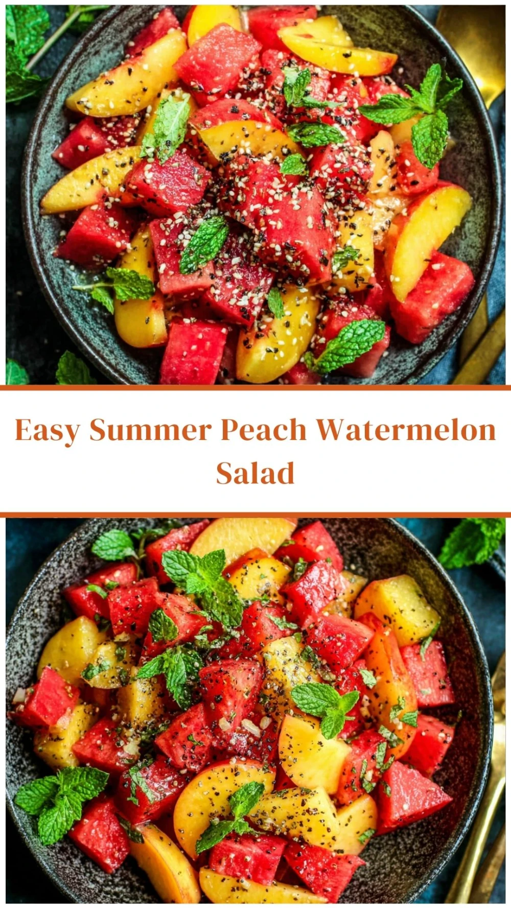Easy Summer Peach Watermelon Salad