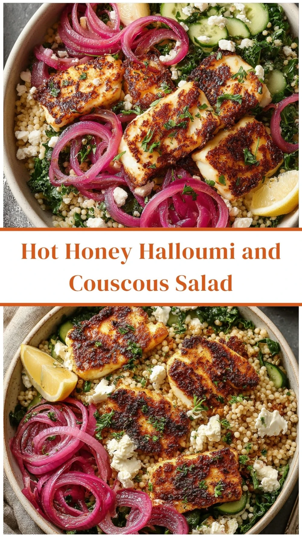 Hot Honey Halloumi and Couscous Salad