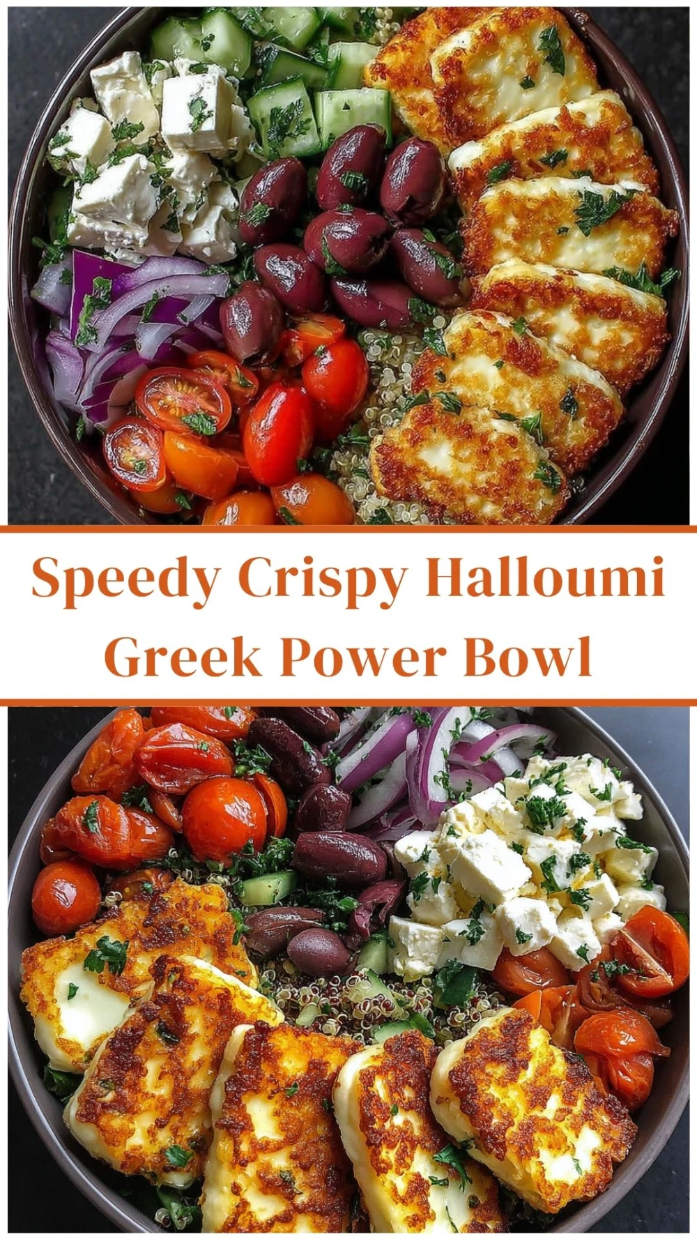 Speedy Crispy Halloumi Greek Power Bowl