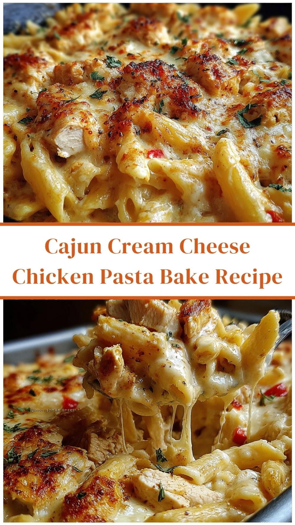 Cajun Cream Cheese Chicken Pasta Bake