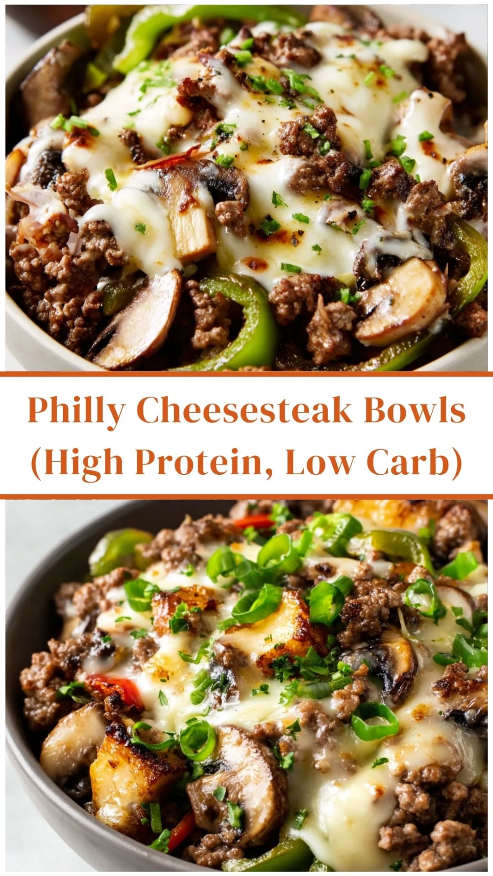 High-Protein Low-Carb Philly Cheesesteak Bowls