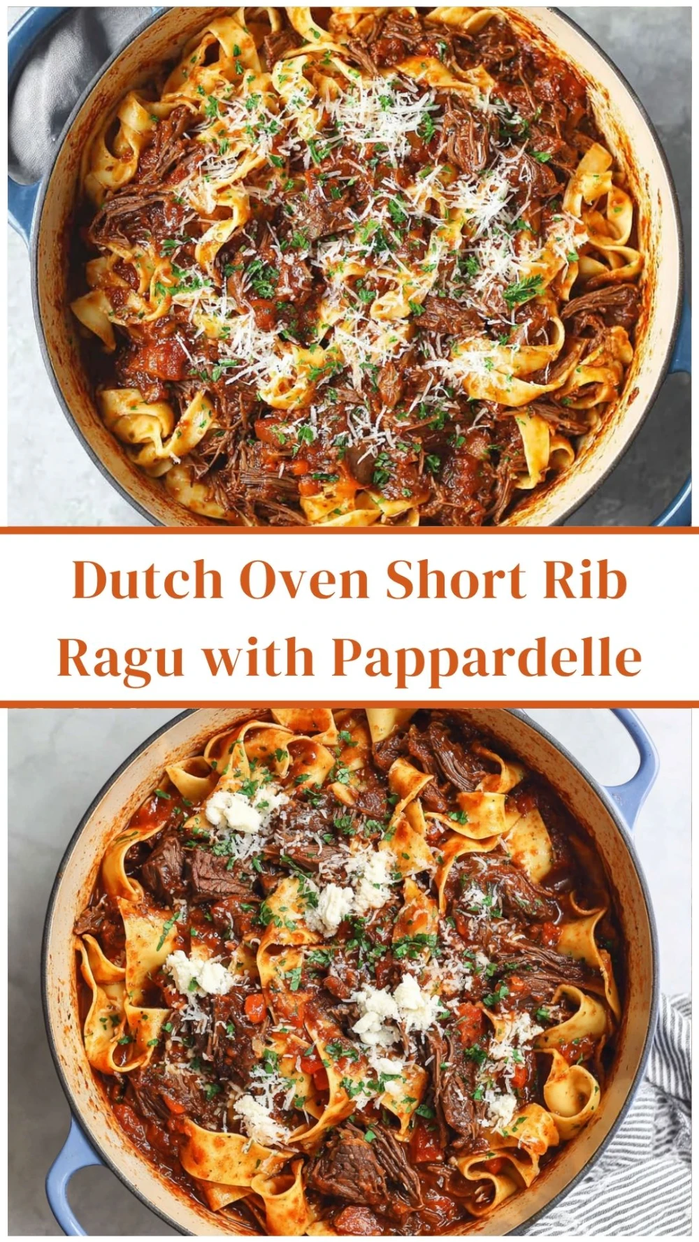Dutch Oven Short Rib Ragu with Pappardelle