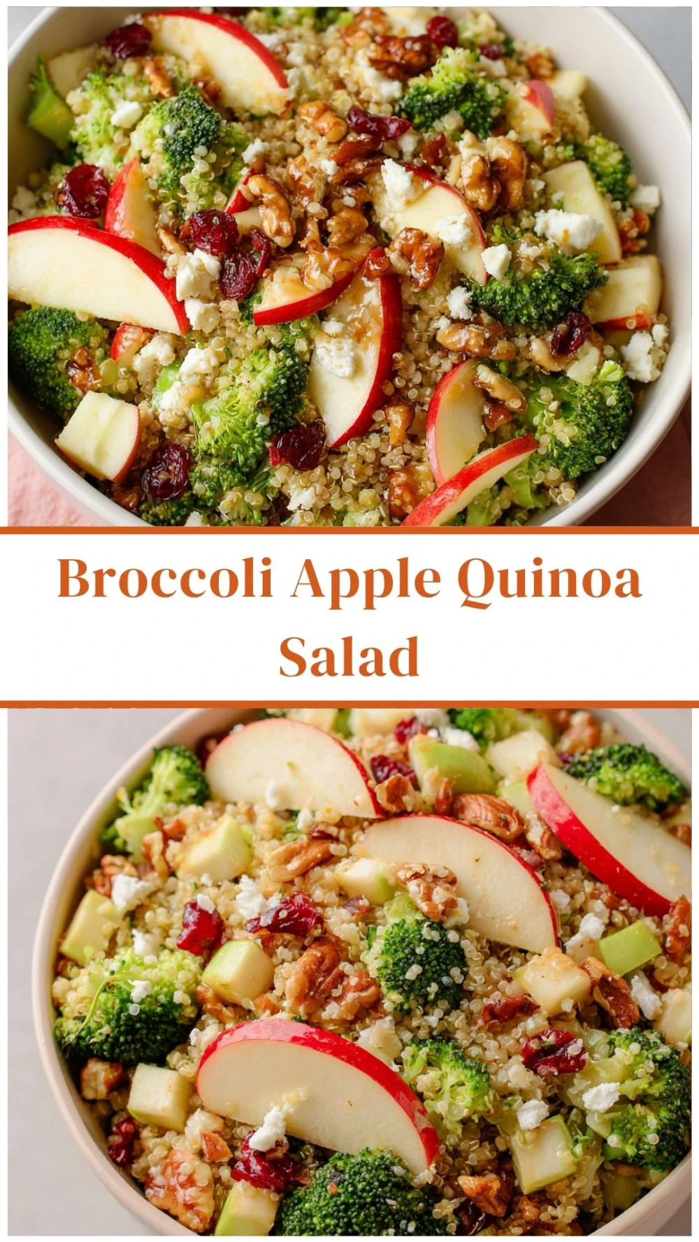 Broccoli Apple Quinoa Salad with Honey Mustard Dressing