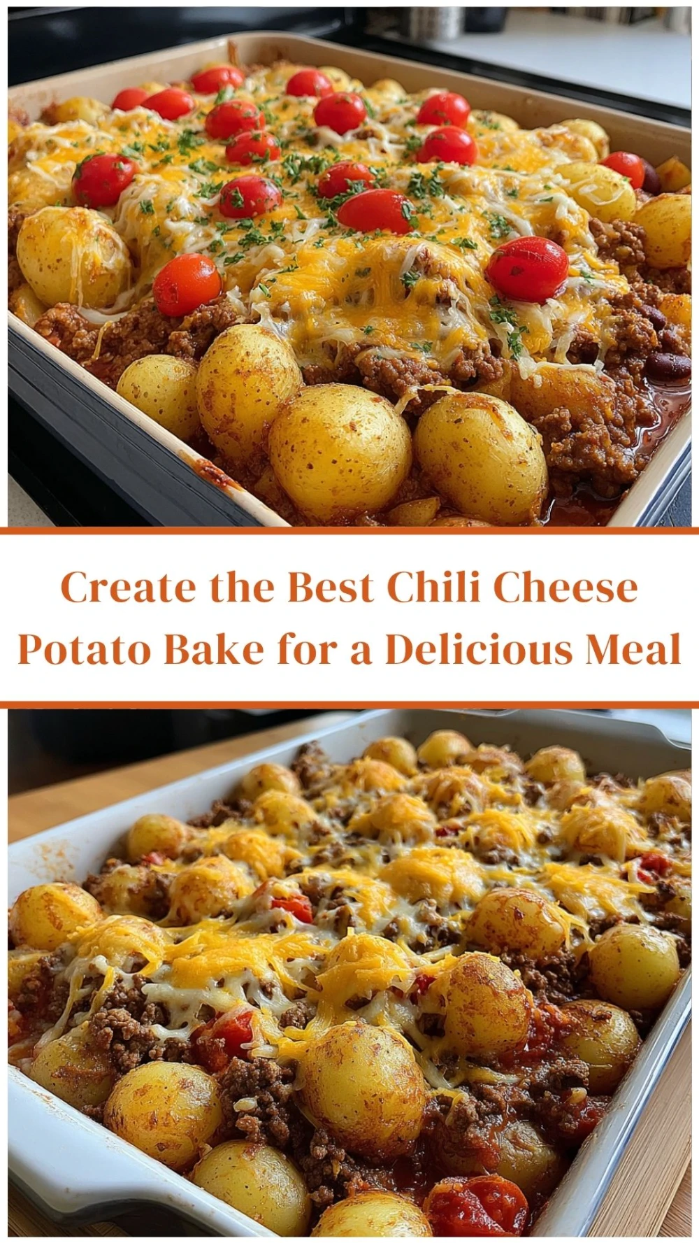 The Best Chili Cheese Potato Bake