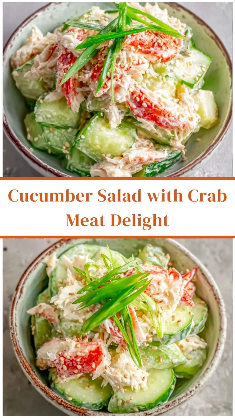 Cucumber Salad with Crab Meat Delight