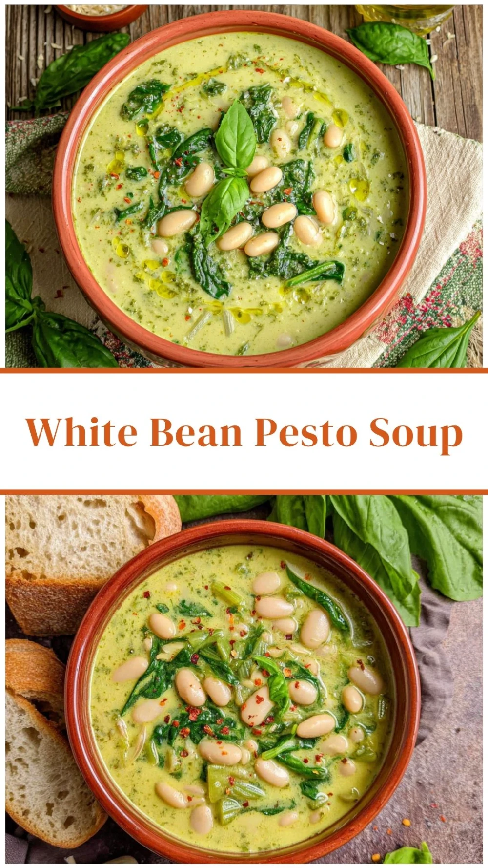 White Bean Pesto Soup