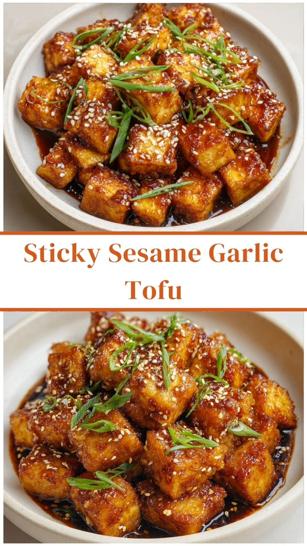 Sticky Sesame Garlic Tofu