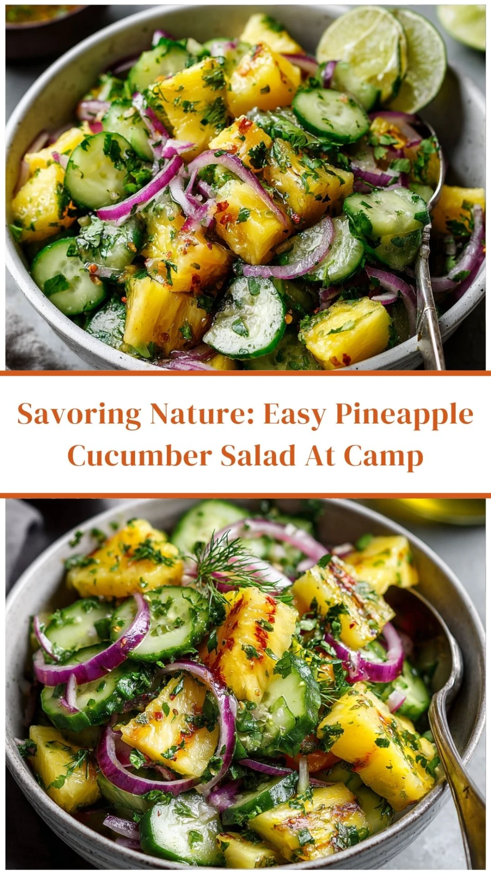 Savoring Nature: Easy Pineapple Cucumber Salad At Camp