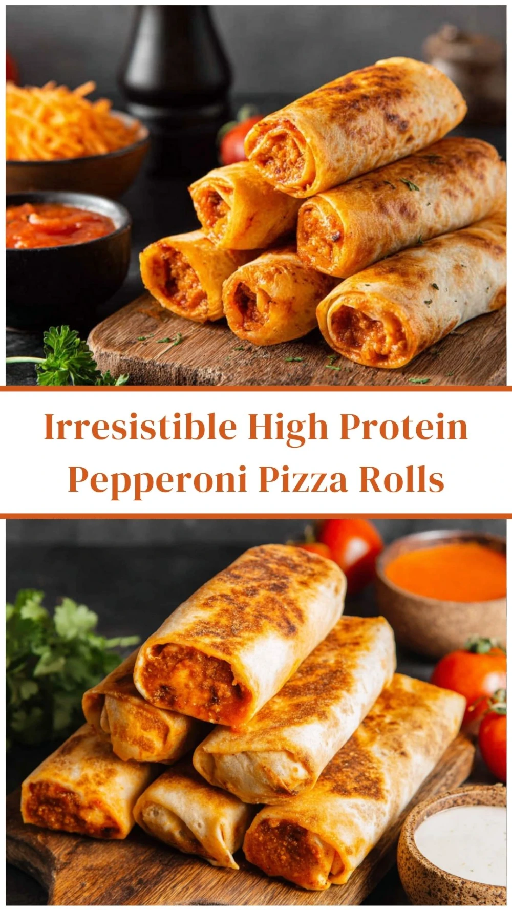 Irresistible High Protein Pepperoni Pizza Rolls