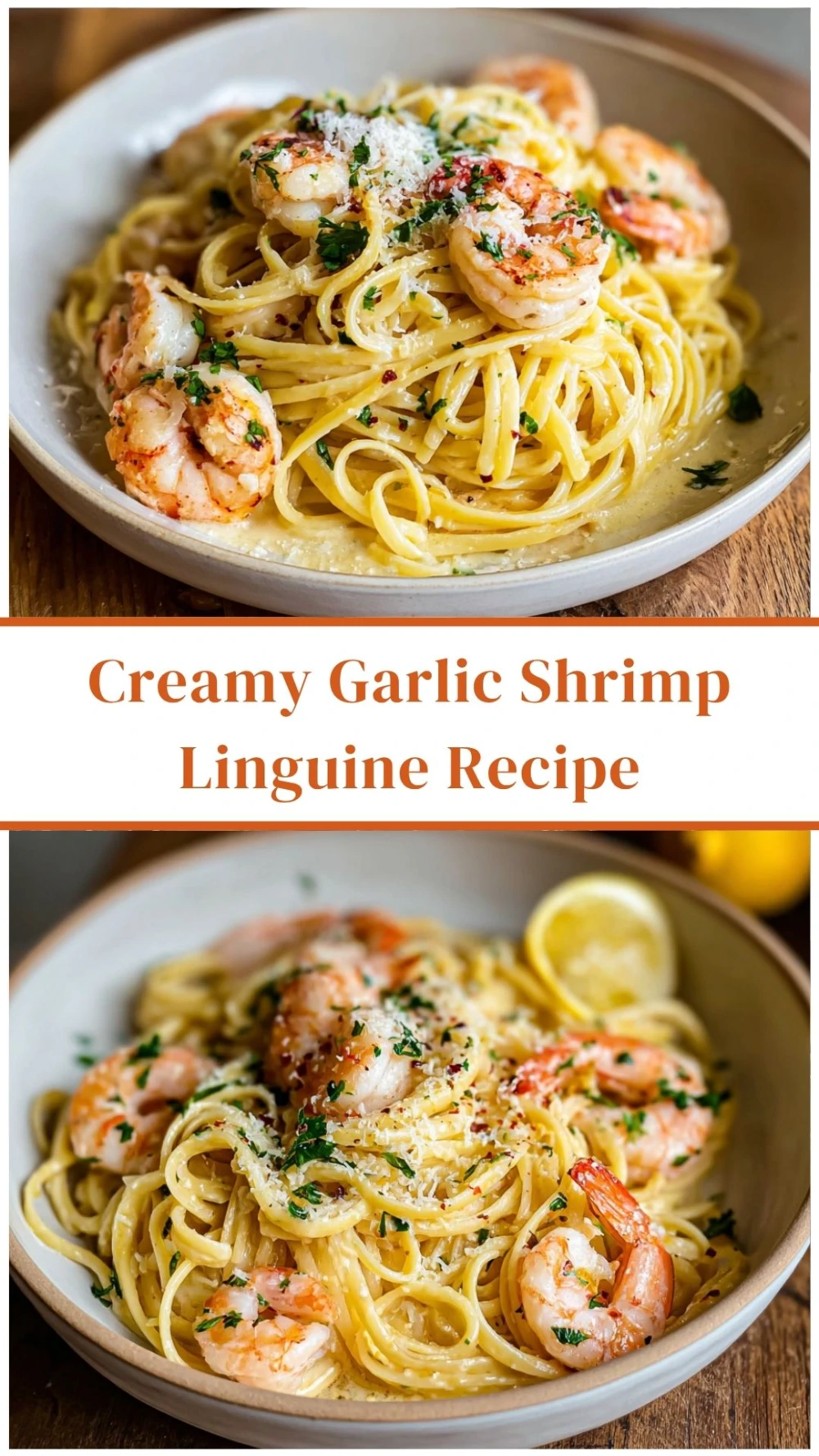 Creamy Garlic Shrimp Linguine