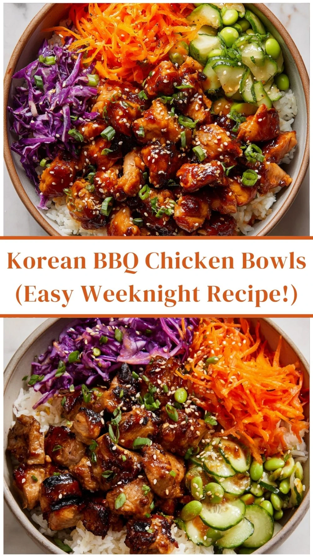 Korean BBQ Chicken Bowls (Easy Weeknight Recipe!)
