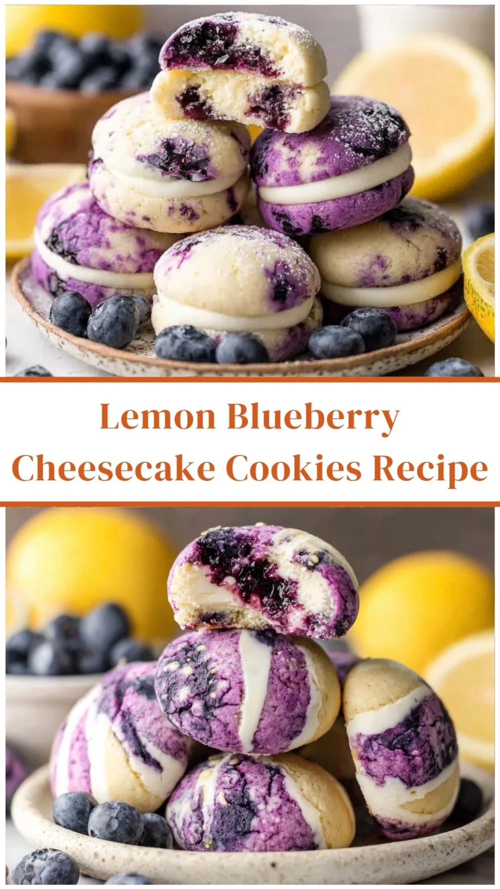 Lemon Blueberry Cheesecake Cookies