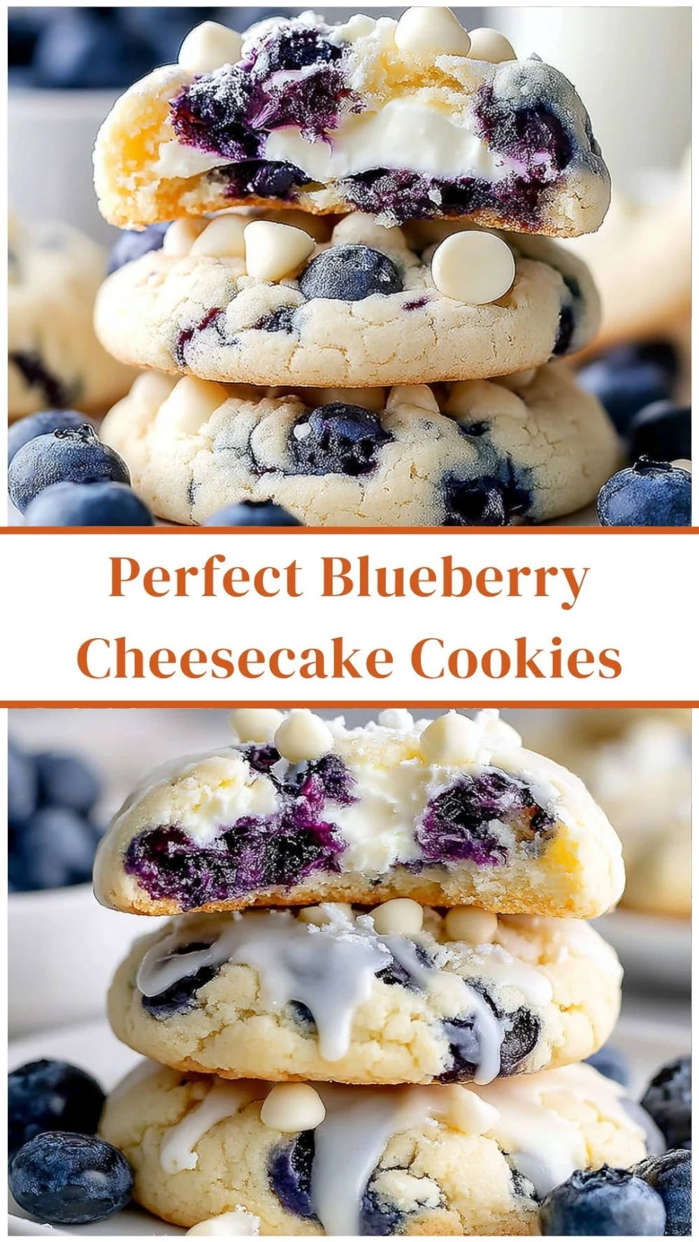 Perfect Blueberry Cheesecake Cookies