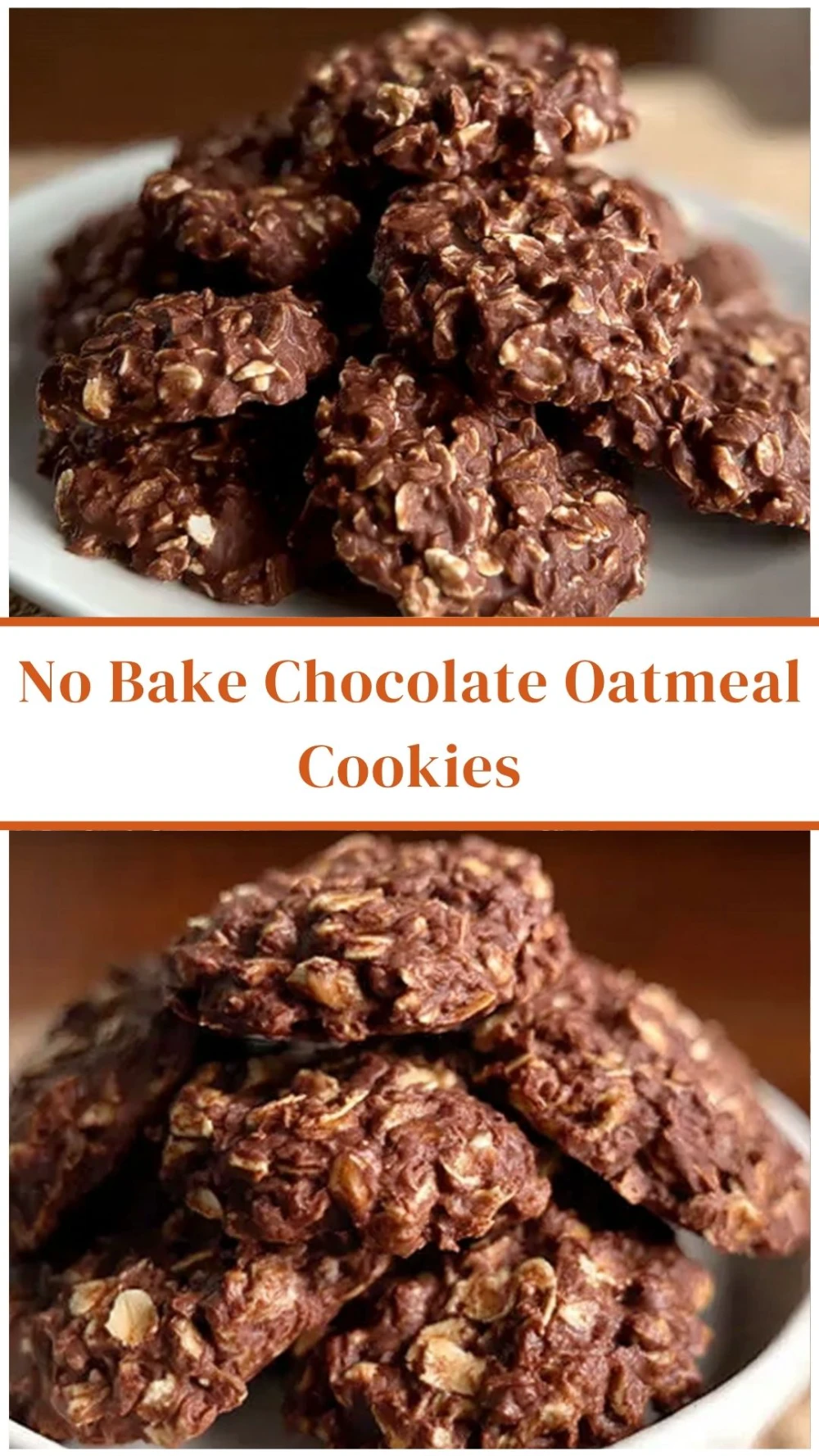 No Bake Chocolate Oatmeal Cookies