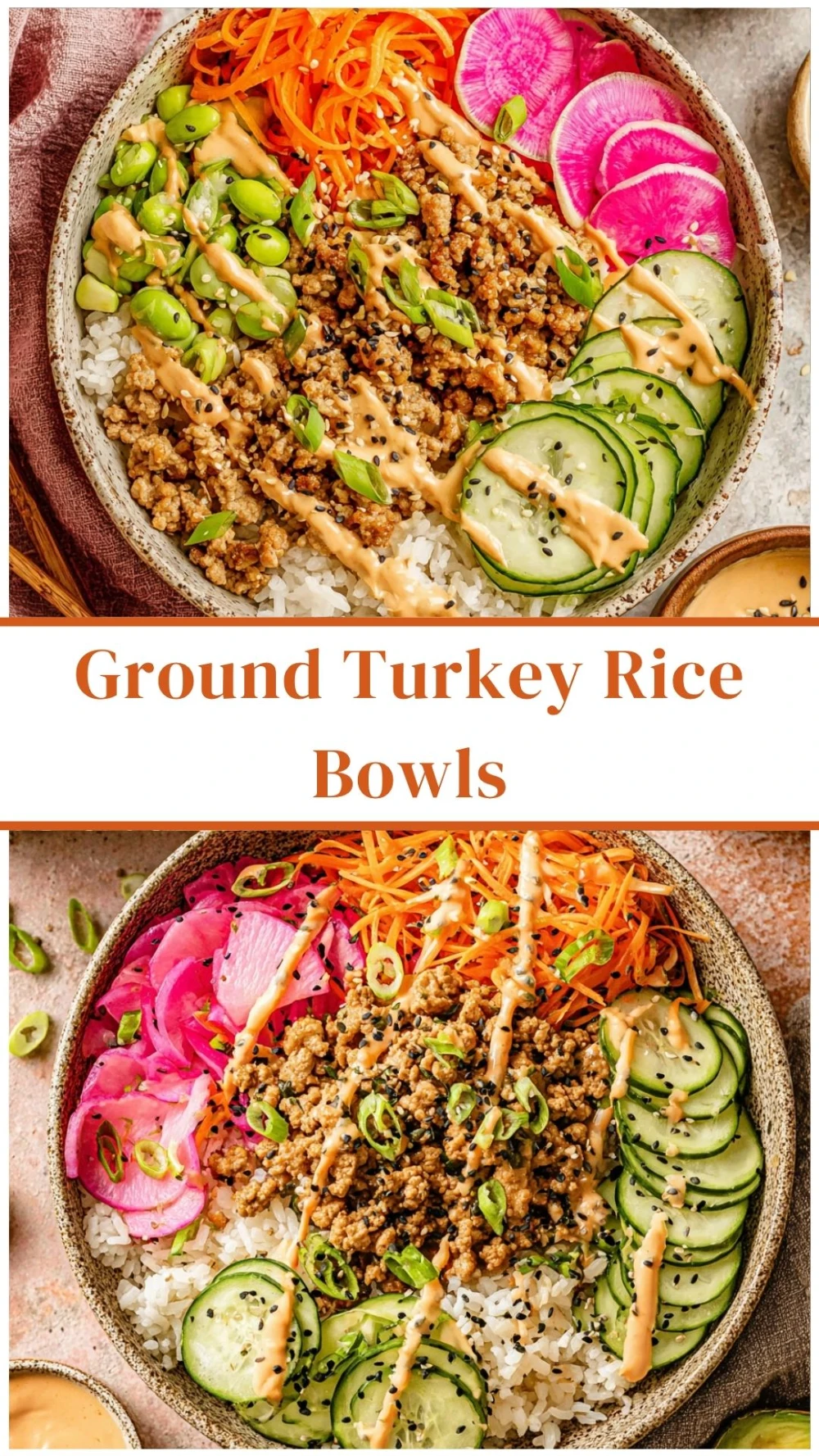 Savory Ground Turkey Rice Bowls with Zesty Bang Bang Sauce